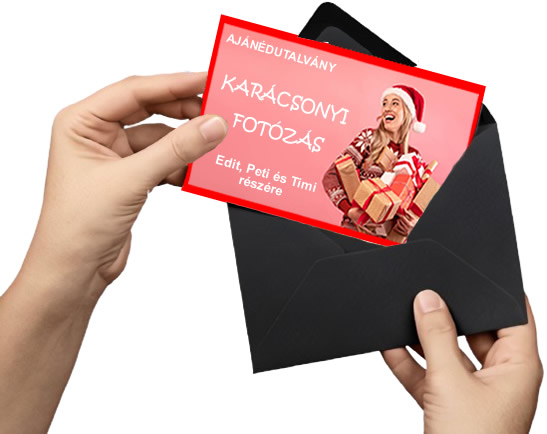Karácsonyi fotózáshoz ajándékutalvány.